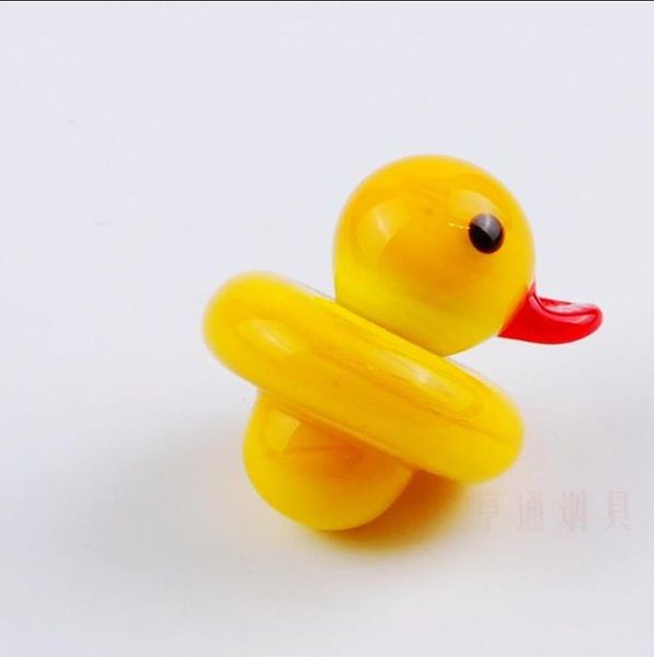Glasrauchpfeifen stellen mundgeblasene Wasserpfeifenbongs Little Yellow Duck Glaszigarette her