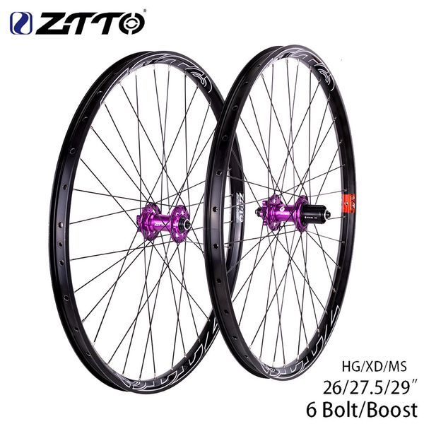 Велосипедные колеса ZTTO MTB Bike P3 AL25 Колеса 26 дюймов 27,5 дюймов 29 дюймов Велосипедный дисковый тормоз Обод 148 Boost Center Lock Комплект колес для горного велосипеда с 6 болтами DH 230628