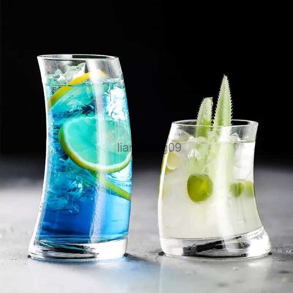 4 Stück kreative Cocktailgläser in Segelboot-Form, Glas-Trinkgläser für Wasser, Saft, Bier, Wein, Whiskey und Cocktails, L230620