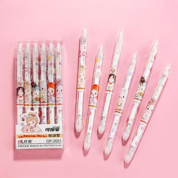 PENS 36 PCS/lotto Kawaii Princess Animal E cancellato Gel Pen set carino 0,5 mm Penne di cartoleria Regalo Gift Office SCUCCHI