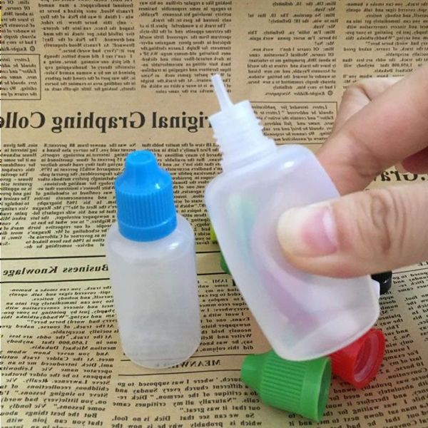 Renkli Çocuk Geçirmez Kapaklar 30ml Boş E Sıvı Plastik Şişeler İğne Uçlu PE 1OZ Yağ Şişesi Fwudk