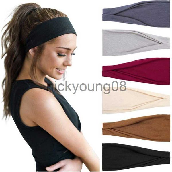 Bandanas Frauen Stirnband Solide Twist Baumwolle Breite Turban Geknotet Headwrap Mädchen Haarband Mode Haar Zubehör Großhandel x0628