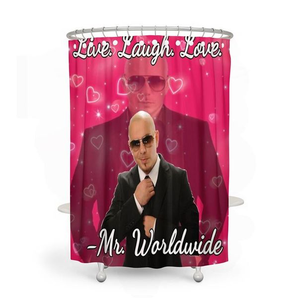 Tende Aertemisi Pitbull Mr 305 Funny Meme Set tenda da doccia con occhielli e ganci per l'arredamento del bagno