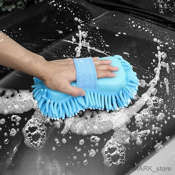 Handschuh Auto Reinigungsbürste Reiniger Werkzeuge Mikrofaser Super Clean Autofenster Blau Braun und Orange Reinigungsschwamm Produkt R230629