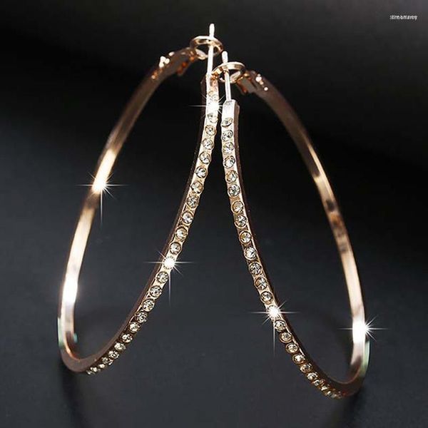 Brincos de argola 1 par grande pequeno círculo para mulheres femininas moda rosa ouro preto anel de orelha jóias boate senhoras