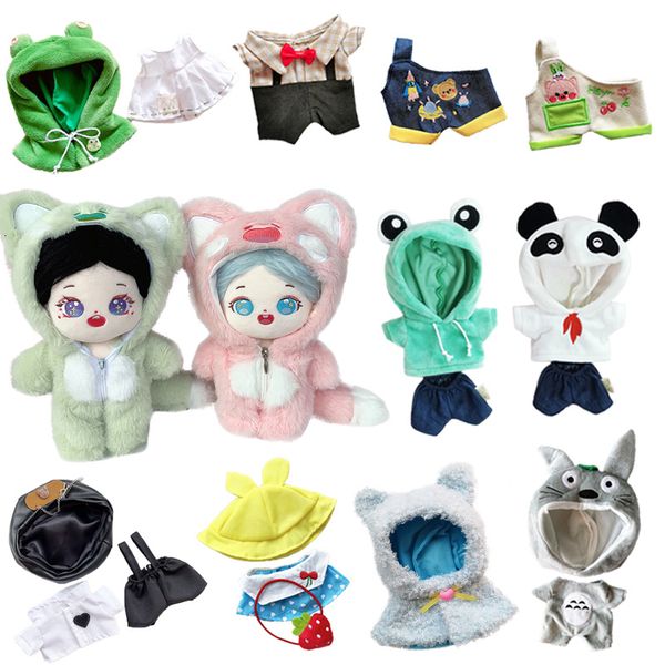 Accessori per bambole 20 cm Vestiti Felpa con cappuccio Maglione Mantello Tuta per Idol Cotton Stuffed Star Dolls Toy Corea Kpop EXO Outfit 230629