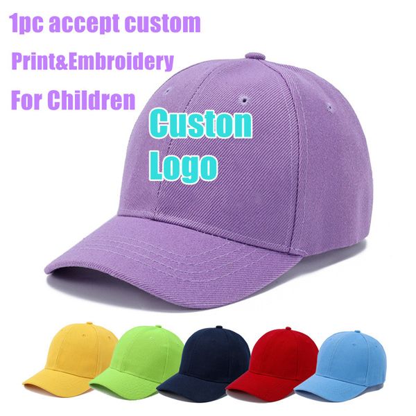 Visiere Kinder Mädchen Benutzerdefinierte Baseball Kappe Kinder Junge Stickerei Sonnenhut Sommer Einfache Druck Trucker Caps Gorros Student 230627