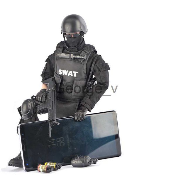 Minifigur, 30,5 cm (12 Zoll) SWAT-Soldat, Spezialeinheitsmodell im Maßstab 16, 30 bewegliche Gelenke, PVC-Actionfigur, Sammlermodell, Spielzeug für Jungen, J230629