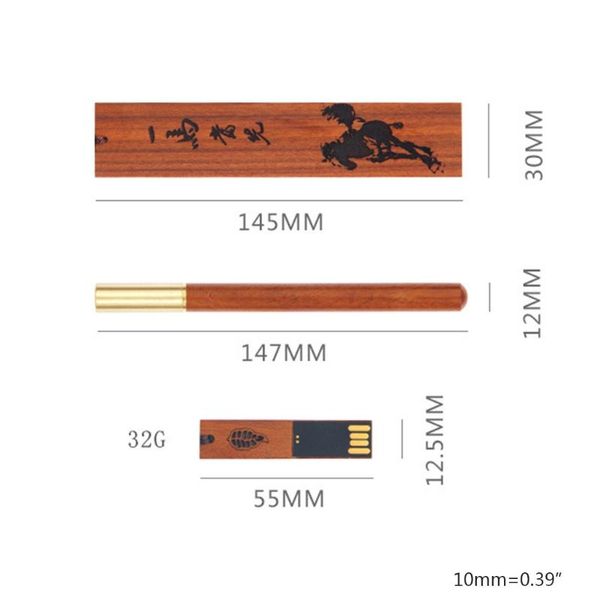 Pennarelli 1XCB Set di penne per firma in legno classico Kit di penne per firma aziendale vintage con segnalibro in legno Penna per calligrafia con disco a U