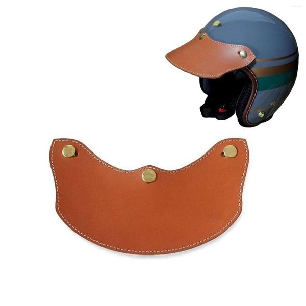Motorradhelme Visier Lederlinse 3-polige Visiere mit offenem Gesicht Hochklappbare Windschutzscheibe Helmzubehör Krempe