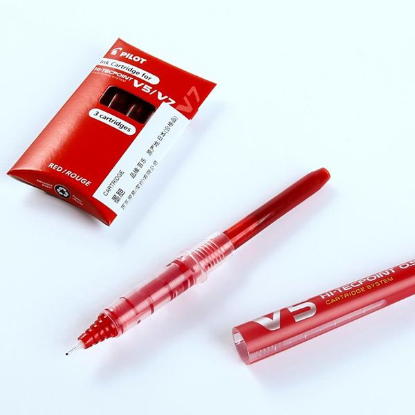 Stifte Japan Pilotstiftkartusche Bxsic für Gel Pen BXCV5 24 Röhrchen (8 Kisten) Schwarz/Grün/Rot/Blau -Schreibzubehör