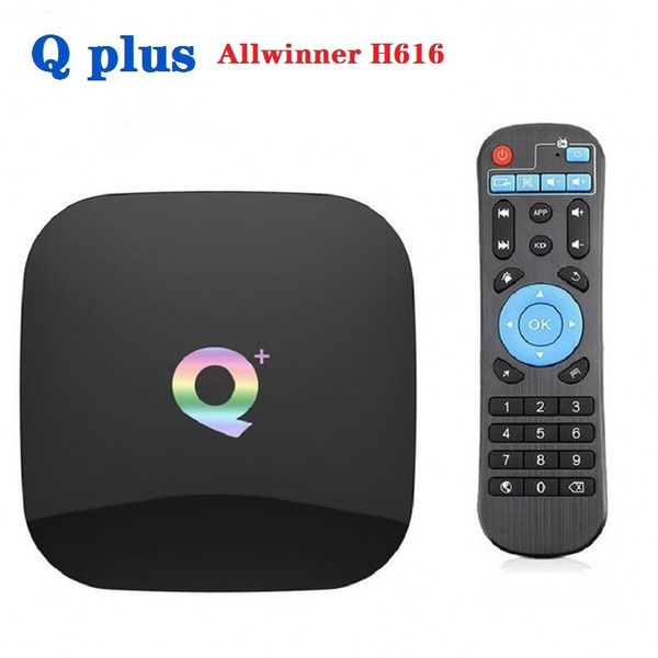 Q Plus Allwinner H6 Android 10.0 TV Box 4GB 32GB Supporto 2.4G Wifi PK T95 H96 TX6 Set Top Box Lettore multimediale