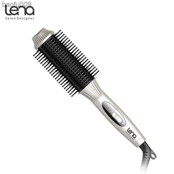 Lena LN-209 220V Peigne Parfait Cheveux Bigoudi Lisseur Bigoudis Rouleaux Brosse À Cheveux Magique Fer À Friser Cheveux Styler L230520