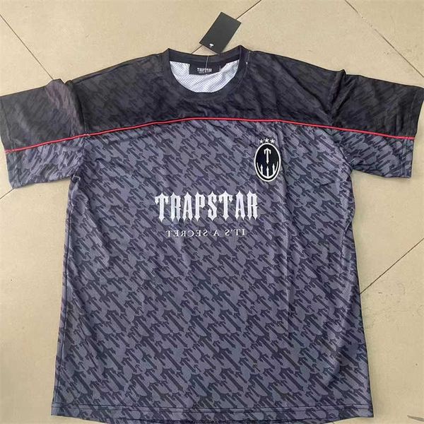 Tasarımcı Erkek t Gömlek Trapstar Futbol Forması Yaz Rahat Hip Hop Streetwear Yüksek Versiyon Spor Kısa Kollu Sht3