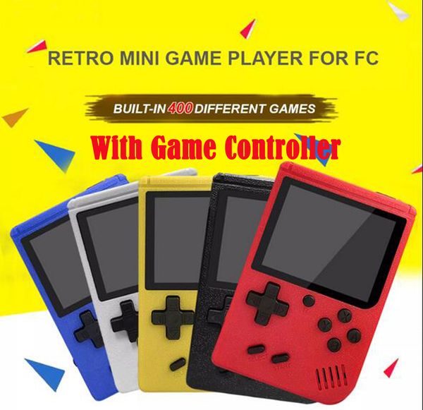 3,0 polegadas 400 em 1 Handheld Game Players Games Mini Portable Retro Video Game Console Support TV-Out AV Cable 8 Bit FC Games With Controller Gamepad For Kids Gift DHL