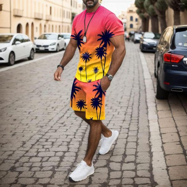 Etnik Giyim Erkekler Yaz Kıyafeti Plaj Kısa Kollu Baskılı Gömlek Takım Elbise Pantolon S Isınma Takım Elbise Futbol Erkek Smokin