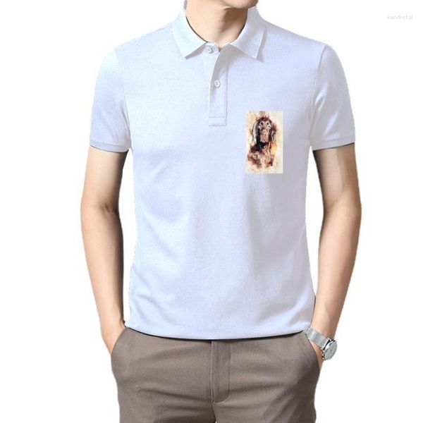 Männer Polos 2023 Mode Sommer Design Baumwolle Männliche T-shirt Entwerfen Schokolade Labrador Hund Tier Zeichnung T