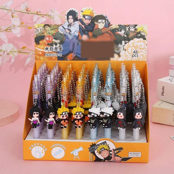 Pens 48 PCS/Lot Creative Ninja Kolye Jel Kalem Sevimli 0.5mm Siyah Mürekkep Nötr Kalem Okulu Yazma Malzemeleri Promosyon Hediyesi