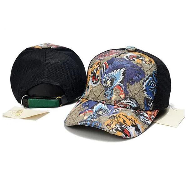 Ball Caps Tasarımcılar Mens Beyzbol Kapakları Marka Tiger Head Şapkalar Arı Snake İşlemeli Kemik Erkek Erkek Kadınlar Casquette Sun Hat Gorras Spor Örgü Kapağı 7756555577 QJ6M