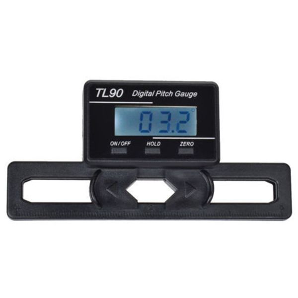 TL90 Digital Pitch Gauge LCD Hintergrundbeleuchtung Display Klingen Grad Winkel Für ALIGN AP800 TREX 450-700