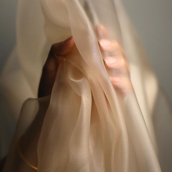 Cappotti Tessuto tulle Maglia di nylon Filato al metro per abiti da sposa Gonne Cucito Garza trasparente Moda fai da te Panno estivo sottile Morbido