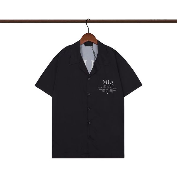 camisa de grife masculina camisa de boliche com estampa geométrica havaiana listrada camisa casual masculina slim fit manga curta camiseta versátil