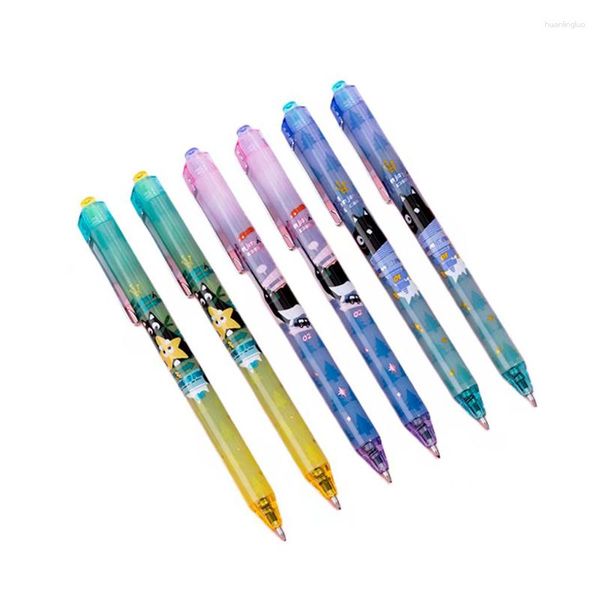 3 peças DELI SF888-3 Kawaii caneta neutra líquida reta 0,5 mm tinta preta materiais de papelaria para escritório escolar