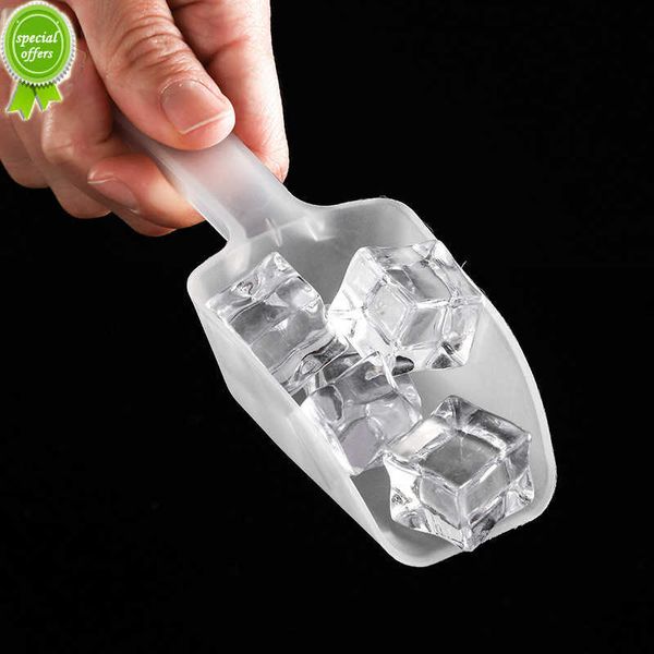 Neue 1Pcs Kunststoff Eis Scoops Mini Transparent Eis Schaufel Party Bar Buffet Küche Gadget Für Süßigkeiten Dessert Getreide trockenen Waren Schaufel