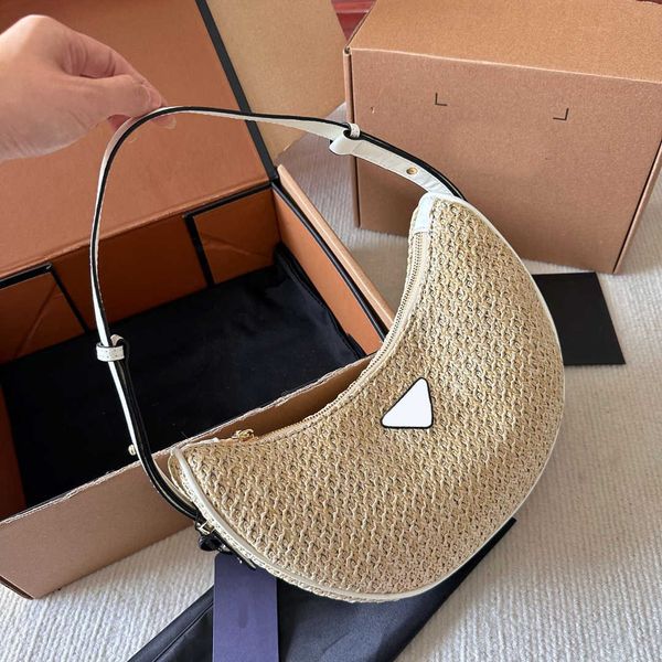 Designer Beach Hobo Bag Mulheres Ráfia Pea Bags Luxurys Bolsa Weave Bolsa de Ombro Verão Crossbody Sacos Lady Beach Hand Bags Bolsas 230615