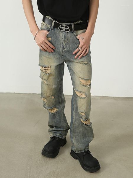 Jeans Masculino Y2k Boyfriend Baggy Men Calça Jeans Branca Coreano Streetwear Reto Casual Calça Jeans Moda Vintage