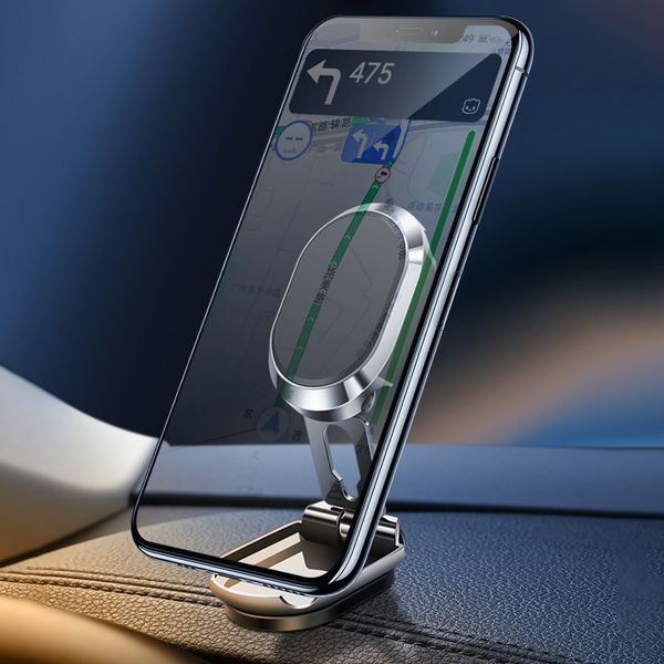 Magnetische mobile Handy -Halterung faltbarer universeller Armaturenbrett Windschutzscheibe Zinklegierung Anti -Slip 360 Rotatierbar für das Autobüro