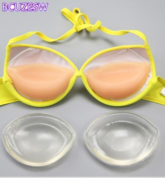 Pettorina Dropship 1 Paio Push Up Silicone Triangolo Bikini Costume da bagno Reggiseno Inserti Pasties Invisable Enhancer Lingerie 230628