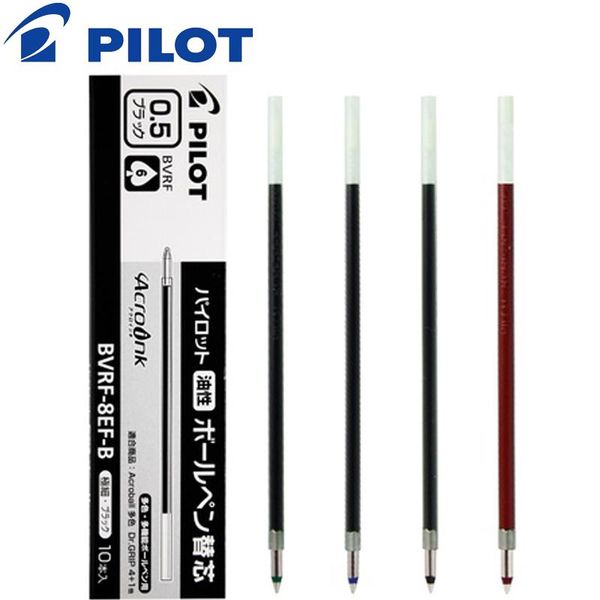 Penne 9 pezzi pilota pilota inchiostro Acro Ballpoint Multi Pen Refila 4pcs/Lotto 0,7 mm/0,5 mm nero/blu/rosso/verde per Dr. Grip 4+1 Bvrf8f/8ef