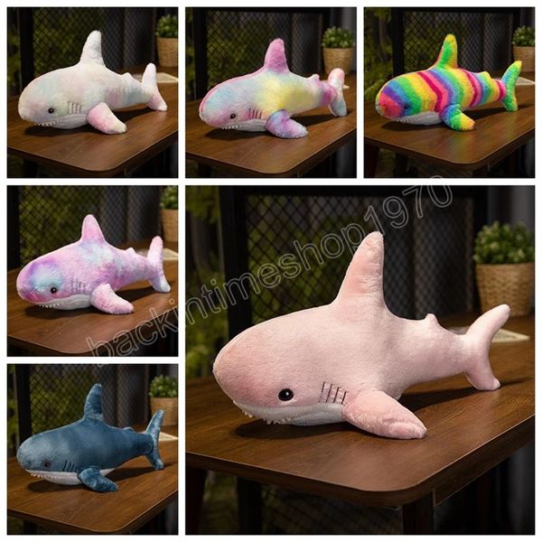 45 cm kawaii multicolour peluche giocattoli peluche cartone animato bambola di squalo adorabile regalo di compleanno per bambini