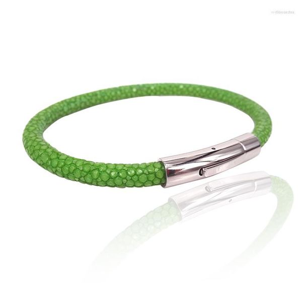 Braccialetti con ciondoli Bracciale in pelle di razza verde per gioielli da donna e uomo 2023 Braccialetto tailandese di lusso