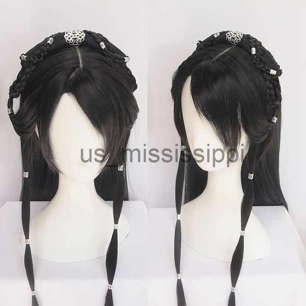Cosplay Wigs WEILAI vintage wig Modelling wig Hanfu Chinese Ancient Style Wig Multipurpose ancient costume whole wig cap Custom product x0630