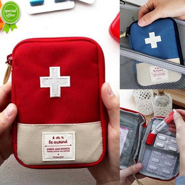 Saco para kit de primeiros socorros ao ar livre Bolsa portátil para viagem Pacote de remédios Sacos para kit de emergência Pequeno divisor de remédios Organizador de armazenamento