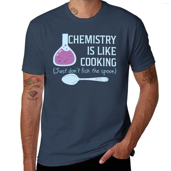 Erkek Polos Chemistry Is Like Cooking Komik T Shirt T-Shirt Bluz Hayvan Baskılı Erkekler İçin