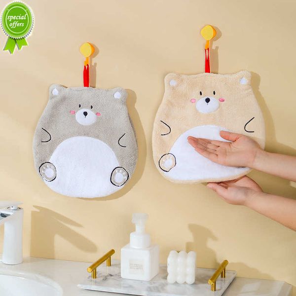 Neue Cartoon Handtuch Hangable Saugfähigen Handtuch Korallen Samt kinder Nette Toilette Küche Verdickt Taschentuch Küche Handtuch