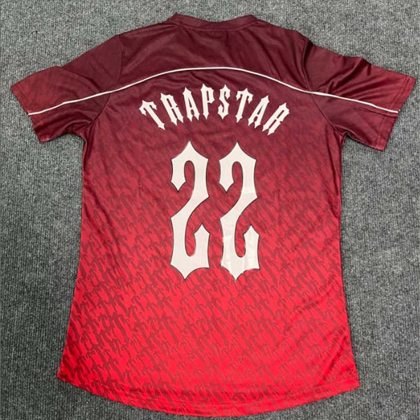 Designer-Herren-T-Shirt Trapstar-Fußballtrikot Sommer Lässige Hip-Hop-Streetwear Hohe Version Sportbekleidung Kurzarm 7te4