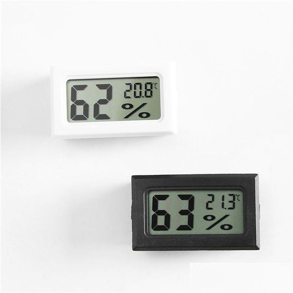 Haushaltsthermometer Mini Digital LCD Innentemperatursensor Luftfeuchtigkeitsmesser Thermometer Hygrometer Messgerät Fahrenheit/Celsius für Dhdfb