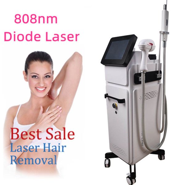 Leistungsstarker 808-nm-Diodenlaser zur schmerzfreien Haarentfernung, Pikosekundenlaser-Tätowierungsentfernungsmaschine, heiß im Salon/Spa, CE-geprüft