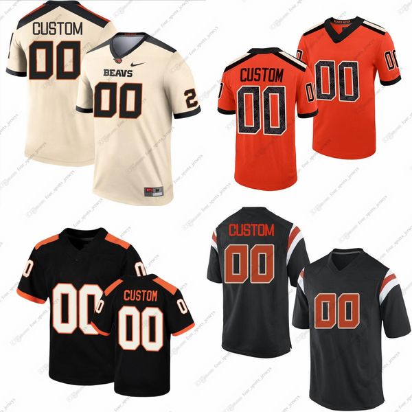 Benutzerdefinierte NCAA Oregon State Beavers College-Football-Trikots Brewer Elu Fuaga Gonzalez Gray Johnson Levengood Lopez Miller Morano Spencer Starck Strand Vincic