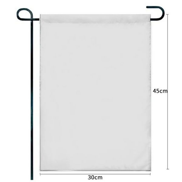 Bandiera del giardino sublimazione vuota 100% poliestere 3 strati bandiere di banner bianca triplo branco con tessuto ombreggiatore di calore transf