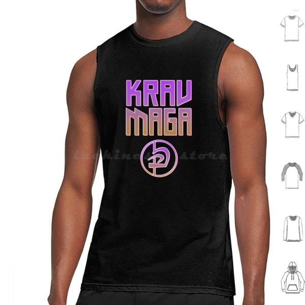 Canottiere da uomo Cool Krav Maga Neon Design Gilet senza maniche Idf Donna Uomo Arti marziali Combattimento Combattimento