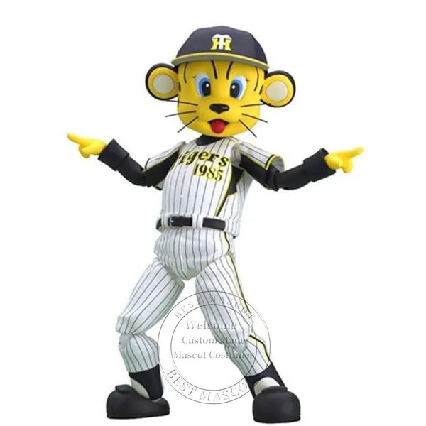 Heiße Verkäufe Baseball Tiger Maskottchen Kostüm High School Maskottchen Cartoon Thema Kostüm