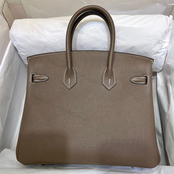 Bolsa de ombro Bolsa Totes Senhoras Couro Genuíno Princesa Senhoras Palma Impressão Ouro Prata Botões Semi Costurados à Mão Aço Inoxidável 18k Hardware 25cm H01