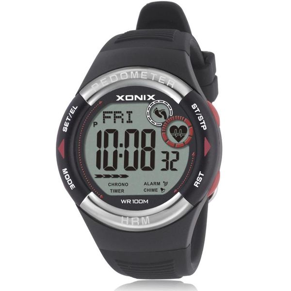 Orologi caldi per contapacchino monitoraggio cardiaco calorie bmi uomini sport orologi impermeabili 100m donne orologio digitale che corre orologio da polso per immersioni