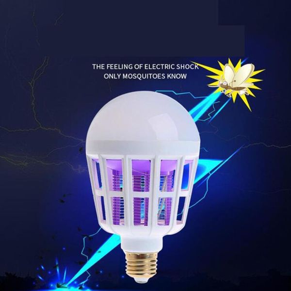 Lâmpada LED mata-mosquitos 20W AC 220V E27 Tomada Iluminação doméstica Lâmpada para armadilha de insetos Luz noturna para bebês dormir em ambientes internos e externos