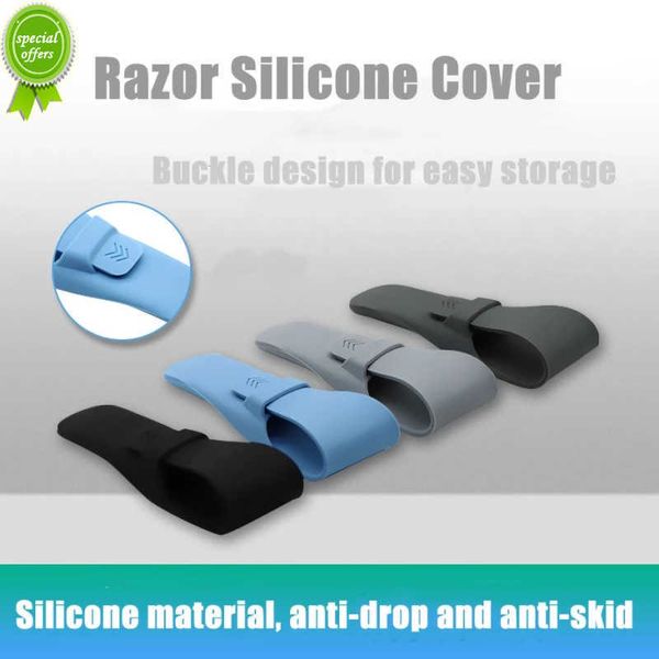 Custodia per rasoio in silicone Custodia per rasoio manuale da uomo Protezione per rasoio resistente all'usura Scatola per gadget da bagno Custodia da viaggio